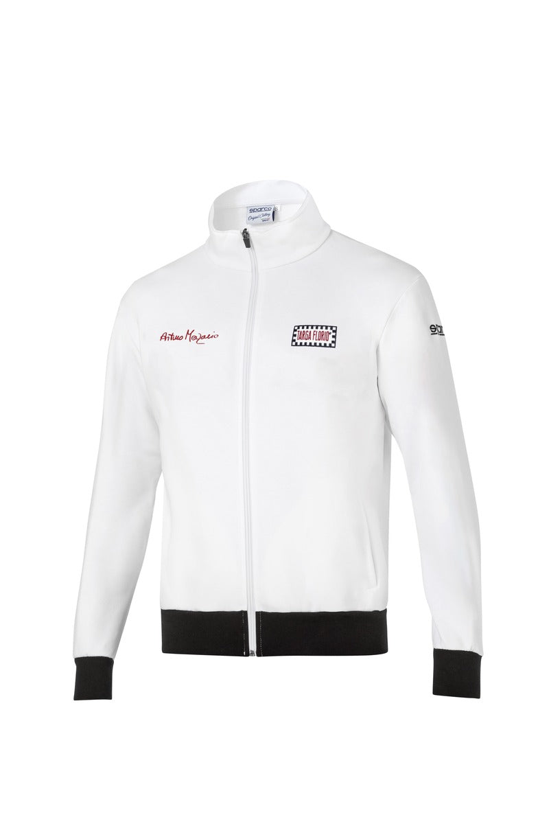 SPARCO 013046AMBI3L Full zip SWEATSHIRT TF ARTURO MERZARIO #AM3 white L Photo-0 