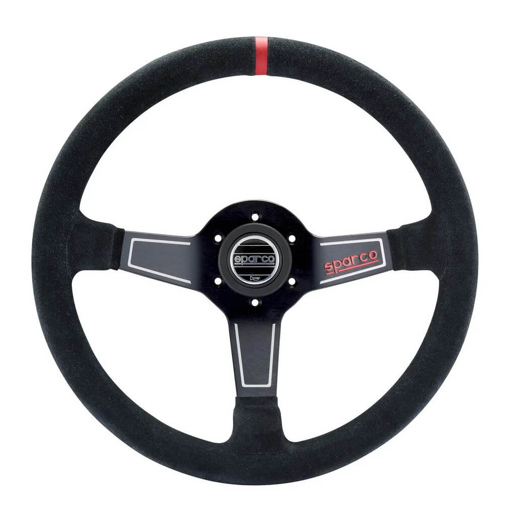 SPARCO 015L750SC Steering Wheel L575, Suede, Black, Diam. 350mm, Reach 63mm Photo-0 