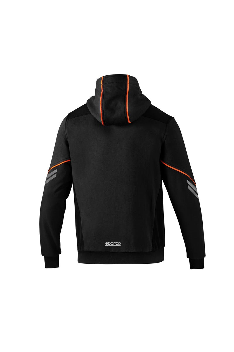 SPARCO 02414NRAF3L Mechanic's tech Hooded full zip TW black/orange L Photo-1 