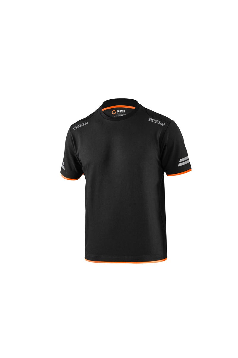 SPARCO 02416NRAF3L Mechanic's tech T-shirt TW black/orange L Photo-0 