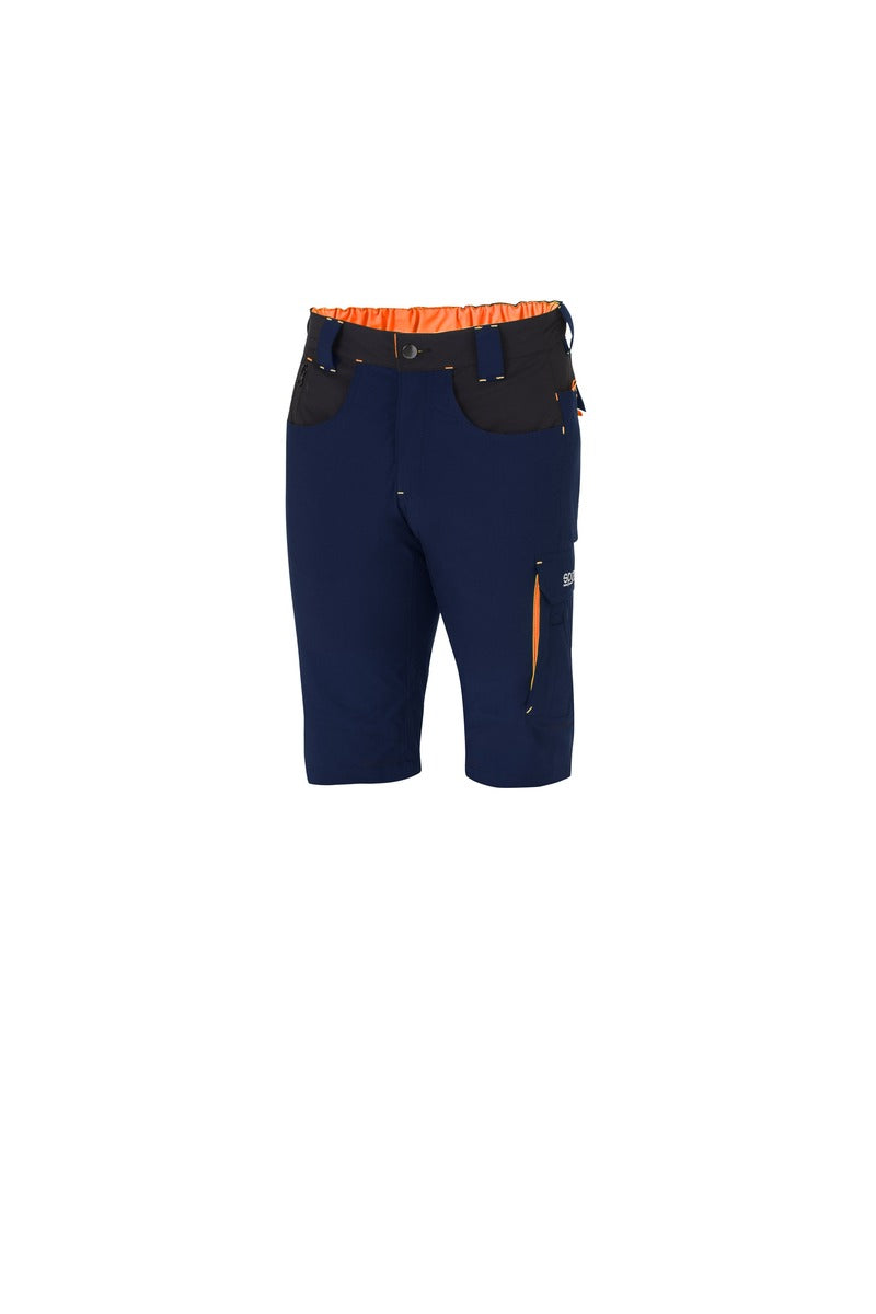 SPARCO 02428BMAF0XS Mechanic's tech light shorts TW navy blue/ orange XS Photo-0 