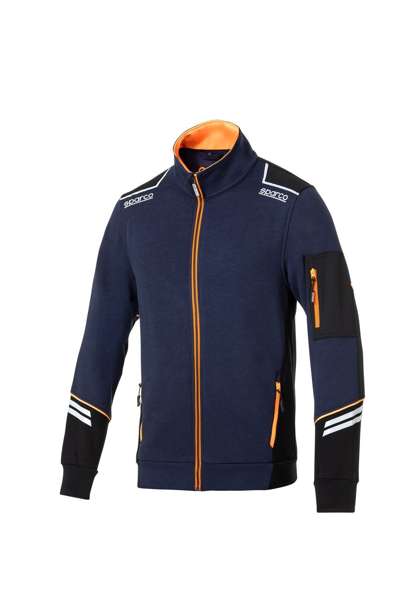 SPARCO 02429BMAF0XS Mechanic's tech full zip TW navy blue/ orange XS Photo-0 