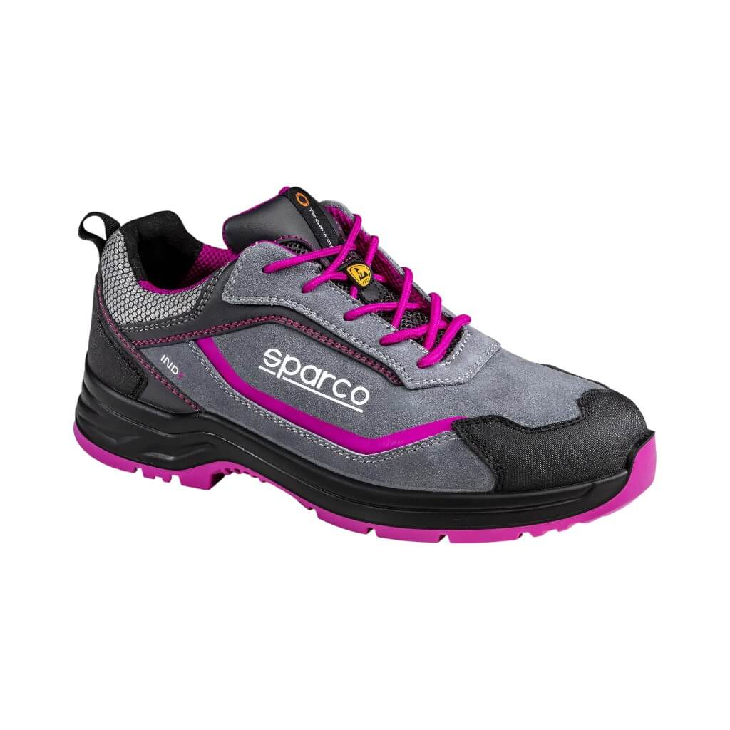 SPARCO 0753747GRFU Mechanics Shoes Indy Danica S3 ESD, Grey/Fuchsia, Size 47 Photo-0 