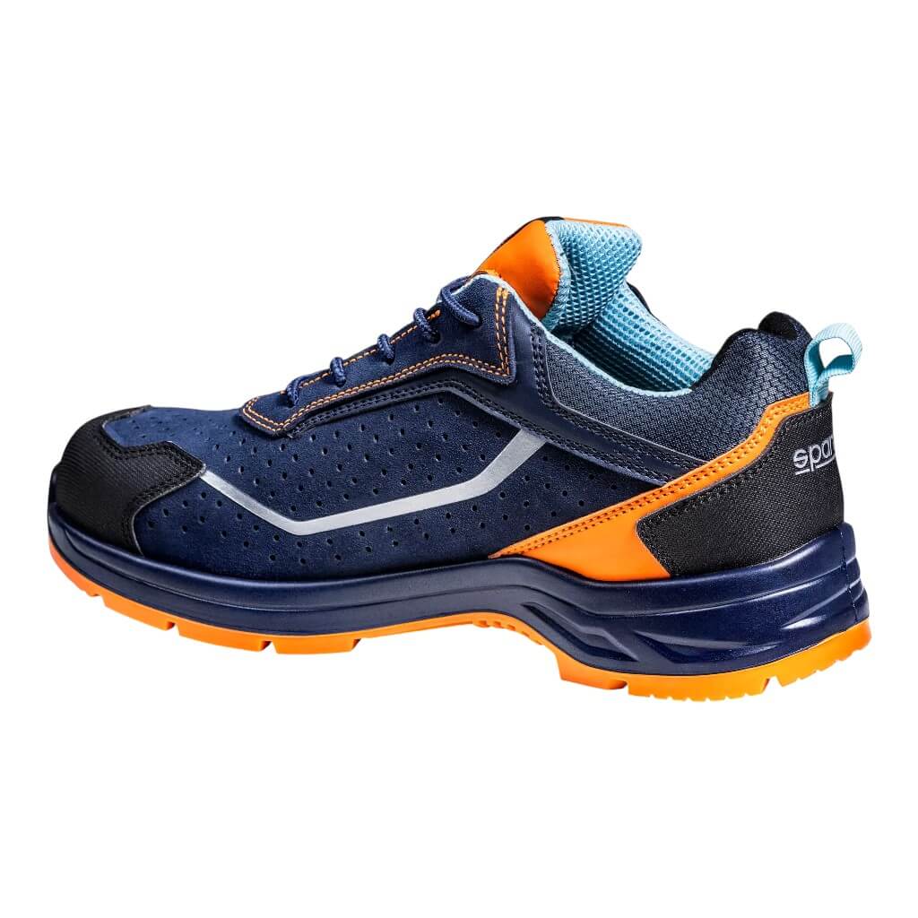 SPARCO 07538GU46BMAF Mechanics Shoes Indy Meteor Gulf S1PS, Navy Blue/Fluo Orange, Size 46 Photo-1 