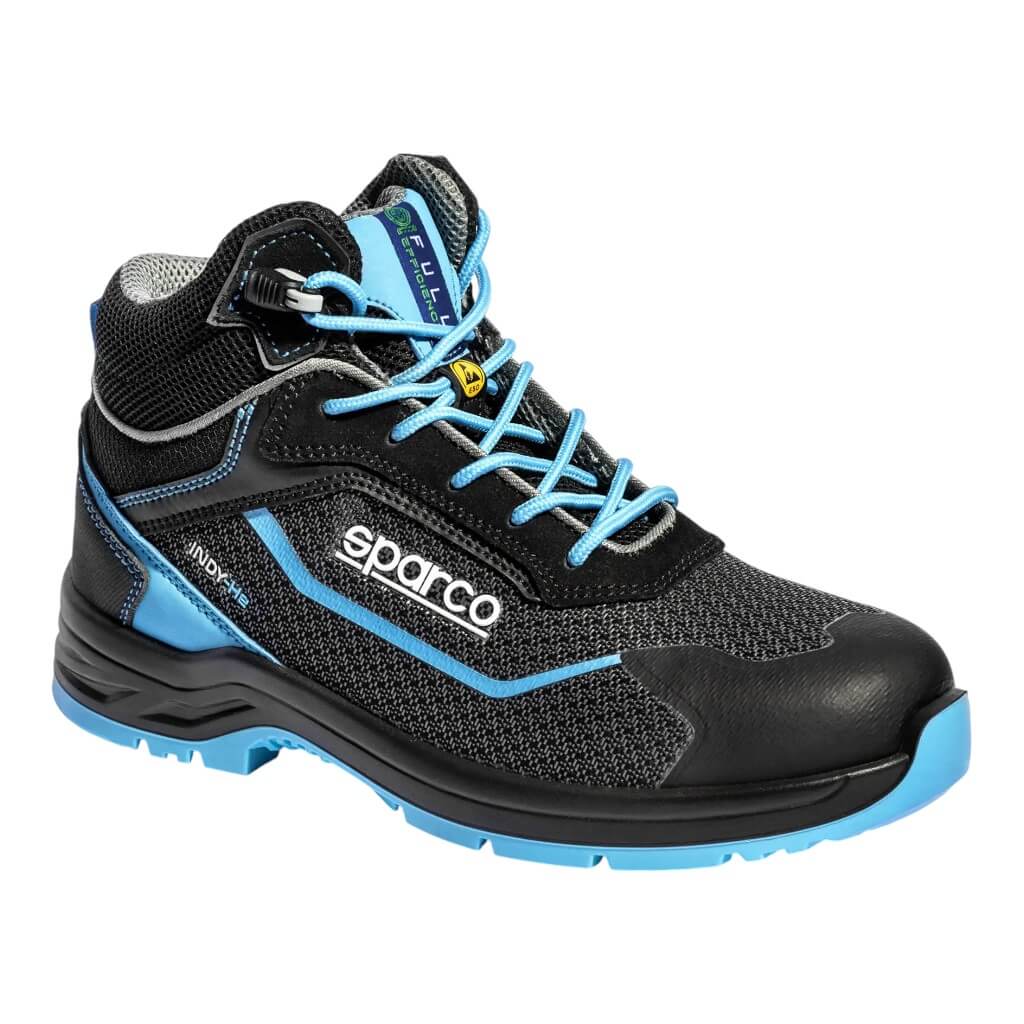 SPARCO 0754238NRCE Mechanics Shoes Indy-He Sunny S3, Black/Heavenly, Size 38 Photo-0 