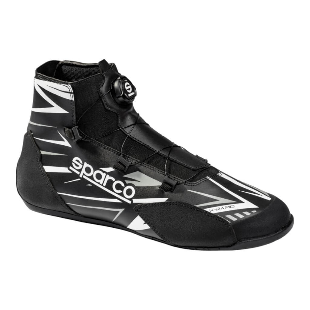 SPARCO BKB0008B0K06042 Karting Shoes K-Rapid WP, Black/White, Size 42 Photo-0 