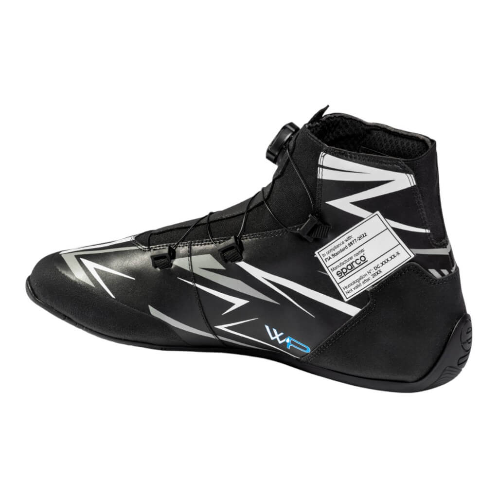 SPARCO BKB0008B0K06039 Karting Shoes K-Rapid WP, Black/White, Size 39 Photo-1 
