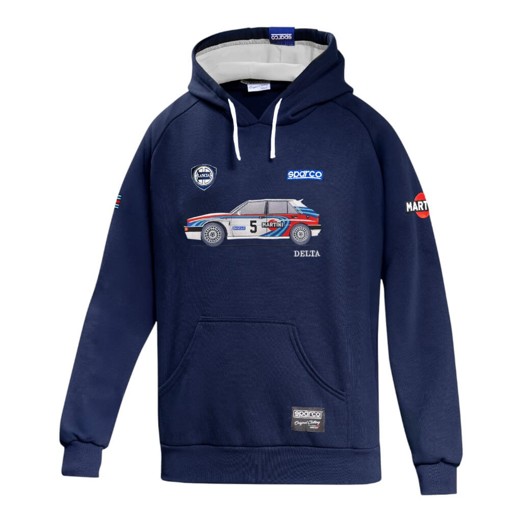 SPARCO BMF0092NDN0600M Hoodie Lancia MR Delta, Blue/White, Size M Photo-0 