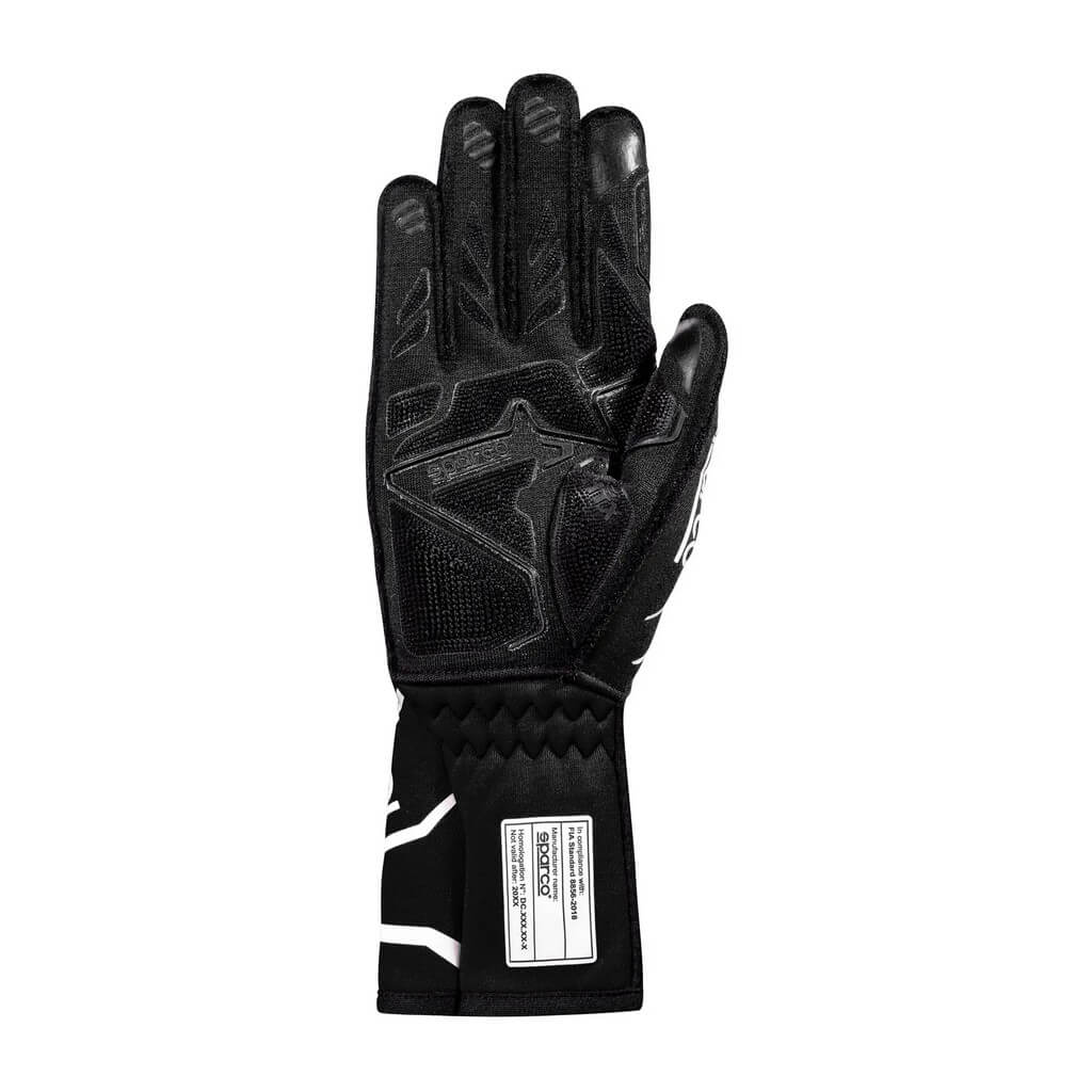SPARCO BRG0001B0K06010 Racing Gloves Tide+, Black / White, Size 10 Photo-1 