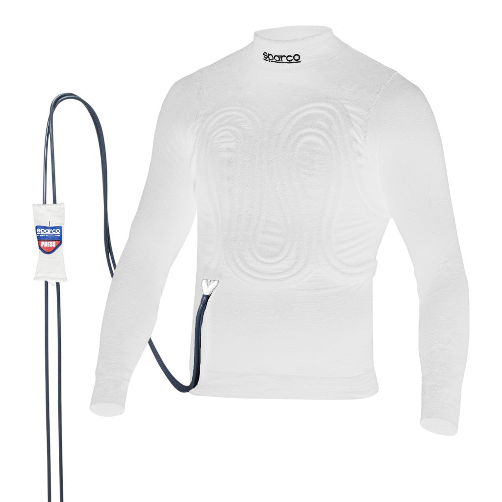 SPARCO BRL0004B0W0300M Cooling Racing Underwear Top R586 Cool Front, White, Size M Photo-0 