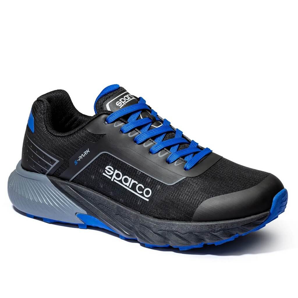 SPARCO BTB0007B0K0538 Mechanics Shoes S-Park Gap, Black / Light Blue, Size 38 Photo-0 