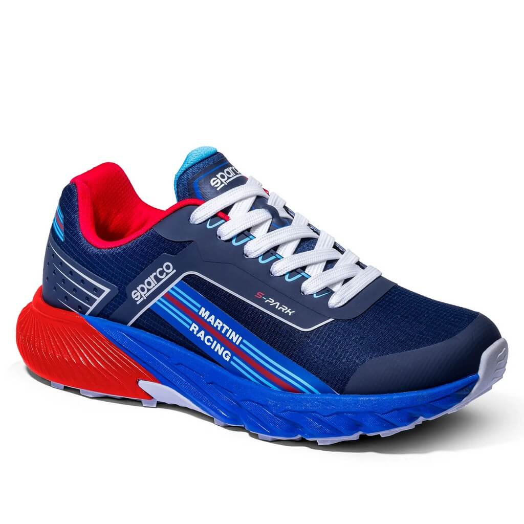 SPARCO BTB0008D0N31043 Mechanic's Shoes S-Park Martini Racing Sardinia, Navy Blue / Red, Size 43 Photo-0 