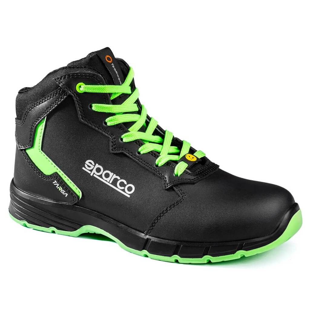SPARCO BTB0012B0K15039 Shoes Targa-H Willy S3S, Black / Fluo Green, Size 39 Photo-0 