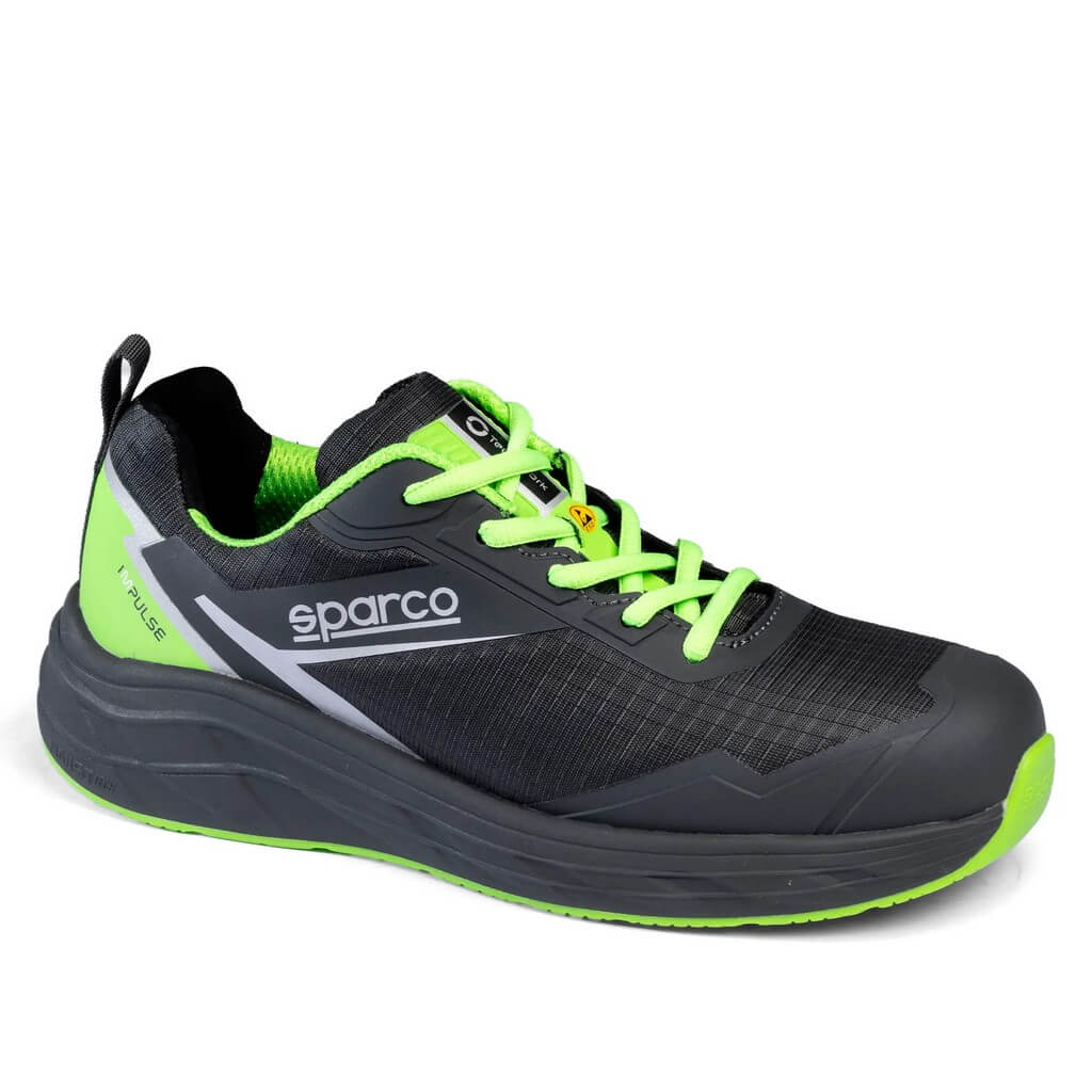 SPARCO BTB0013B0E54042 Shoes Impulse Lucas S3S, Dark Grey / Fluo Green, Size 42 Photo-0 