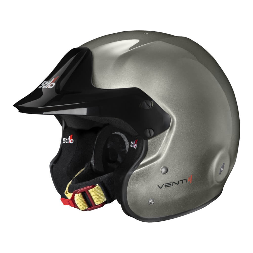 STILO AA0114AG2X55 Open-Face Helmet Venti4 Trophy Jet Composite, FIA 8859-24 Hans, Titanium/ Black, Size 55 Photo-0 