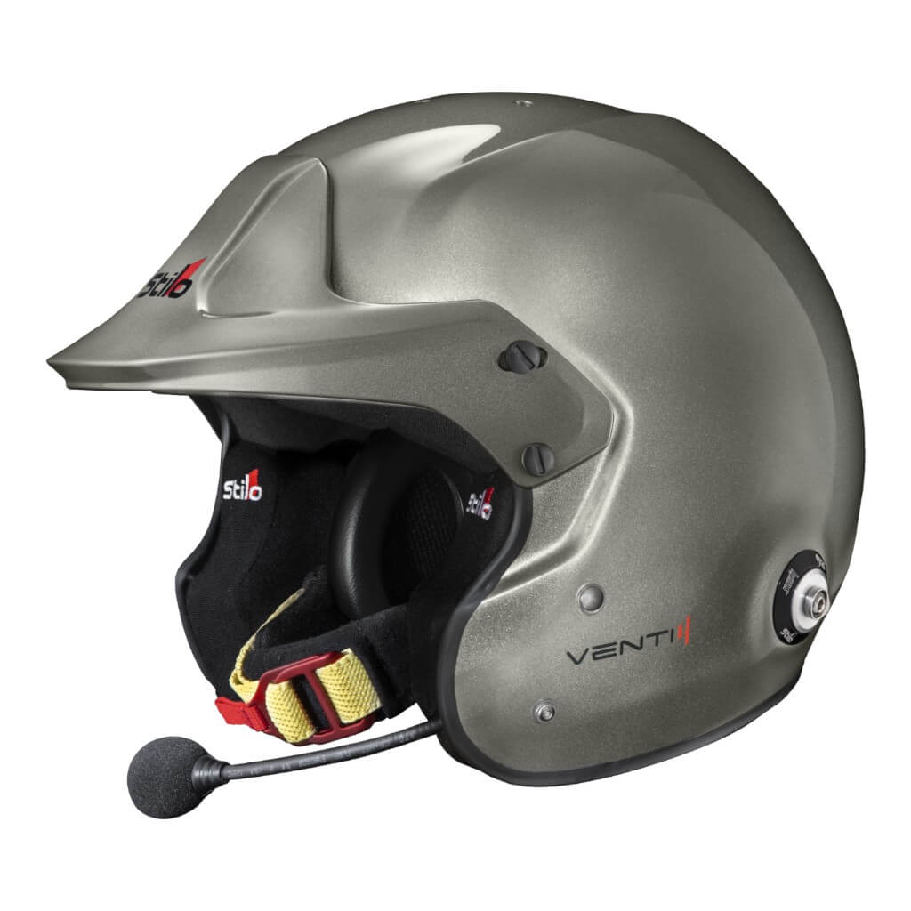 STILO AA0114EG2X59 Open-Face Helmet Venti4 Trophy Plus Composite, FIA 8859-24 Hans, Titanium/ Black, Size 59 Photo-0 