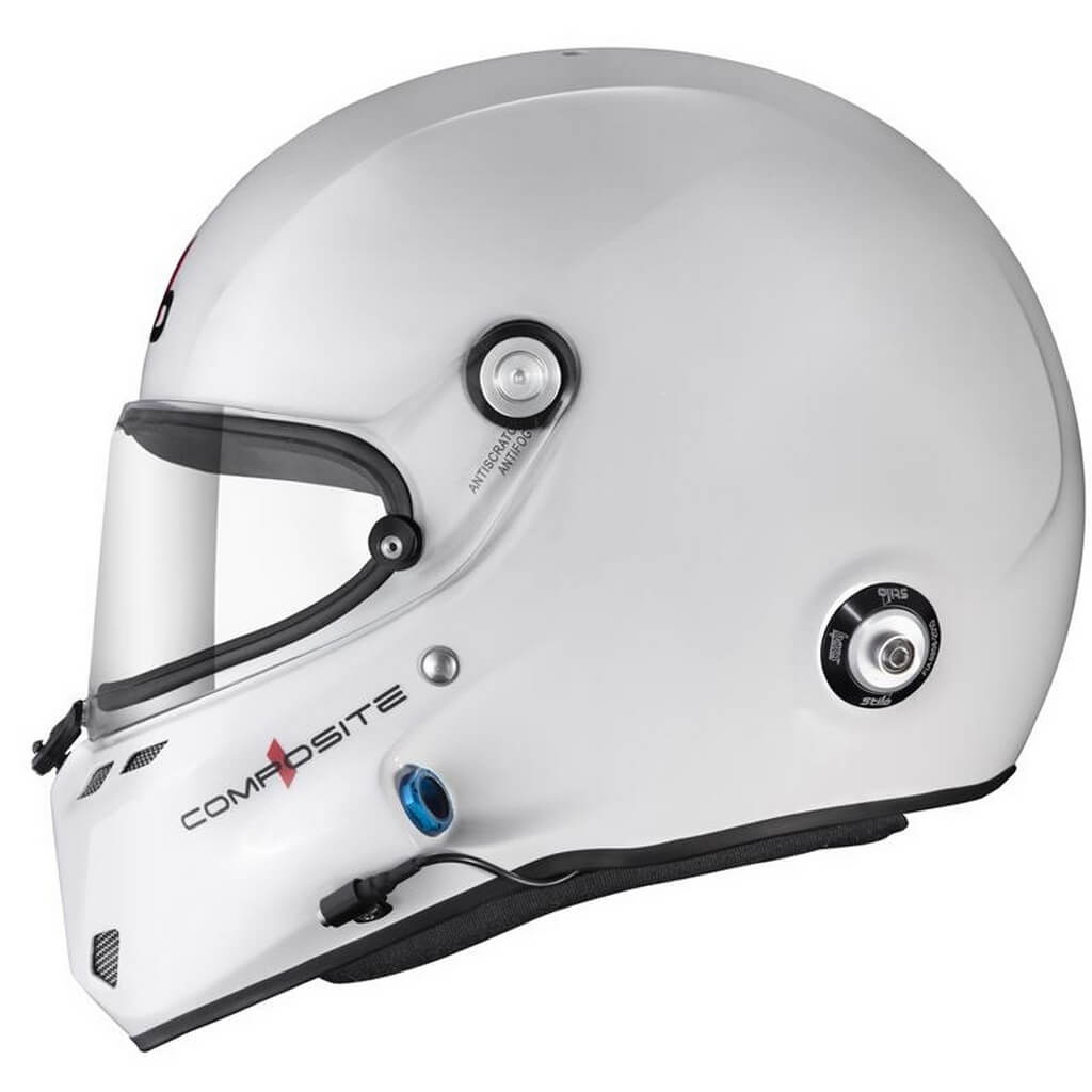 STILO AA0800CG2X540101 Full-Face Helmet ST6 F Composite Turismo, FIA 8859-24 Hans, White/ Black, Size 54 Photo-3 