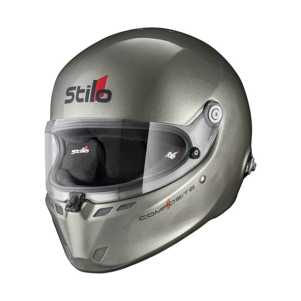 STILO AA0810AG2X63 Full-Face Helmet ST6 FN Composite, FIA 8859-24 Hans, Titanium/ Black, Size 63 Photo-0 
