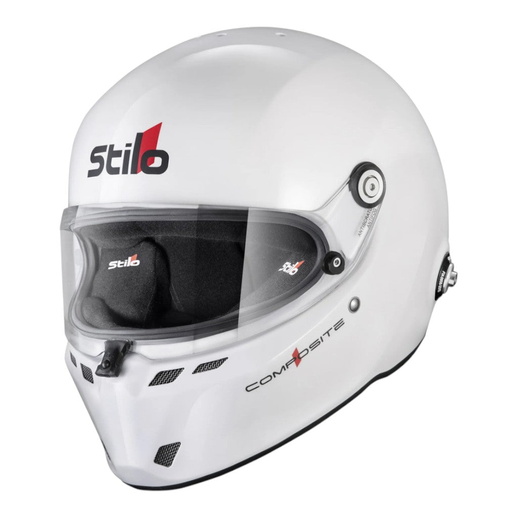 STILO AA0810AG2X540101 Full-Face Helmet ST6 FN Composite, FIA 8859-24 Hans, White/ Black, Size 54 Photo-0 