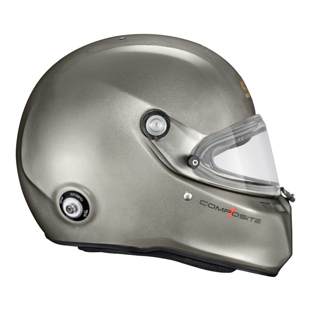 STILO AA0810AG2Y55 Full-Face Helmet ST6 FN Composite, FIA 8859-24 Hans, ABP, Titanium/ Black, Size 55 Photo-1 