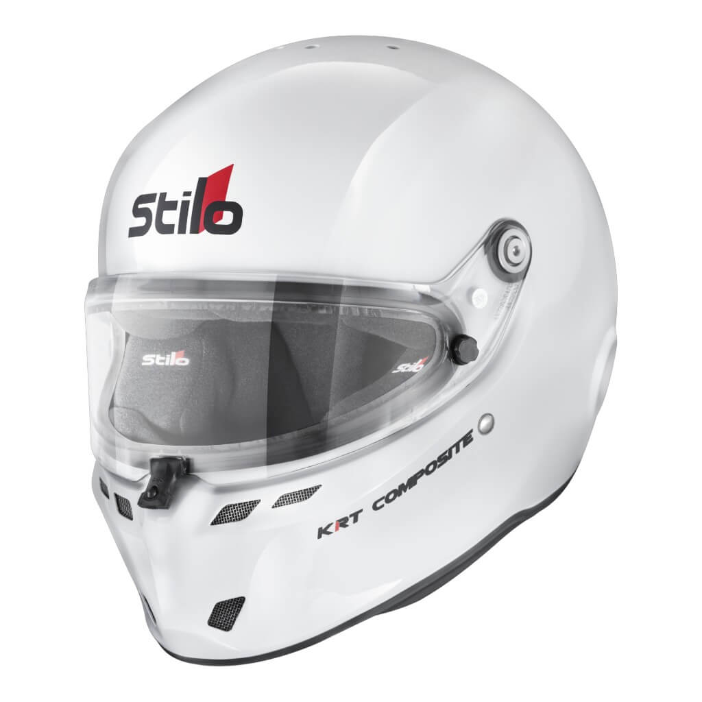 STILO AA0814AH2L55 Karting Helmet ST6 KRT Composite FIA 8878-2024 K2025, White/Black, Size 55 Photo-0 