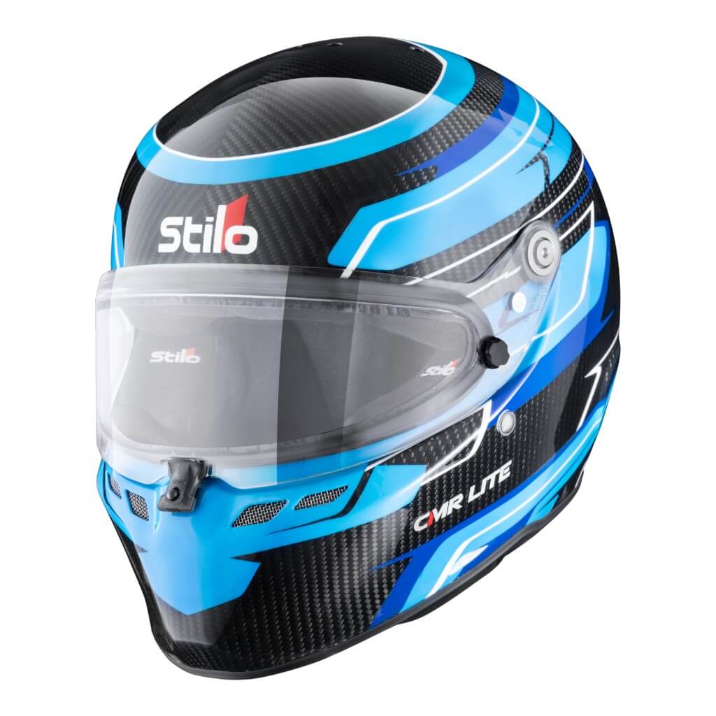 STILO AA0821AH5P57DBLU Karting Helmet ST6 CMR Carbon Lite Graphyc, Snell CMR 2016, Blue, Size 57 Photo-0 