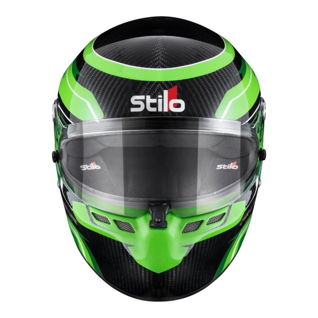 STILO AA0821AH5P56DGRE Karting Helmet ST6 CMR Carbon Lite Graphyc, Snell CMR 2016, Green, Size 56 Photo-3 