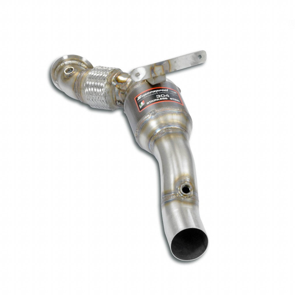 SUPERSPRINT 393341 Downpipe Left with Metallic Catalytic Converter for FERRARI F8 Photo-0 