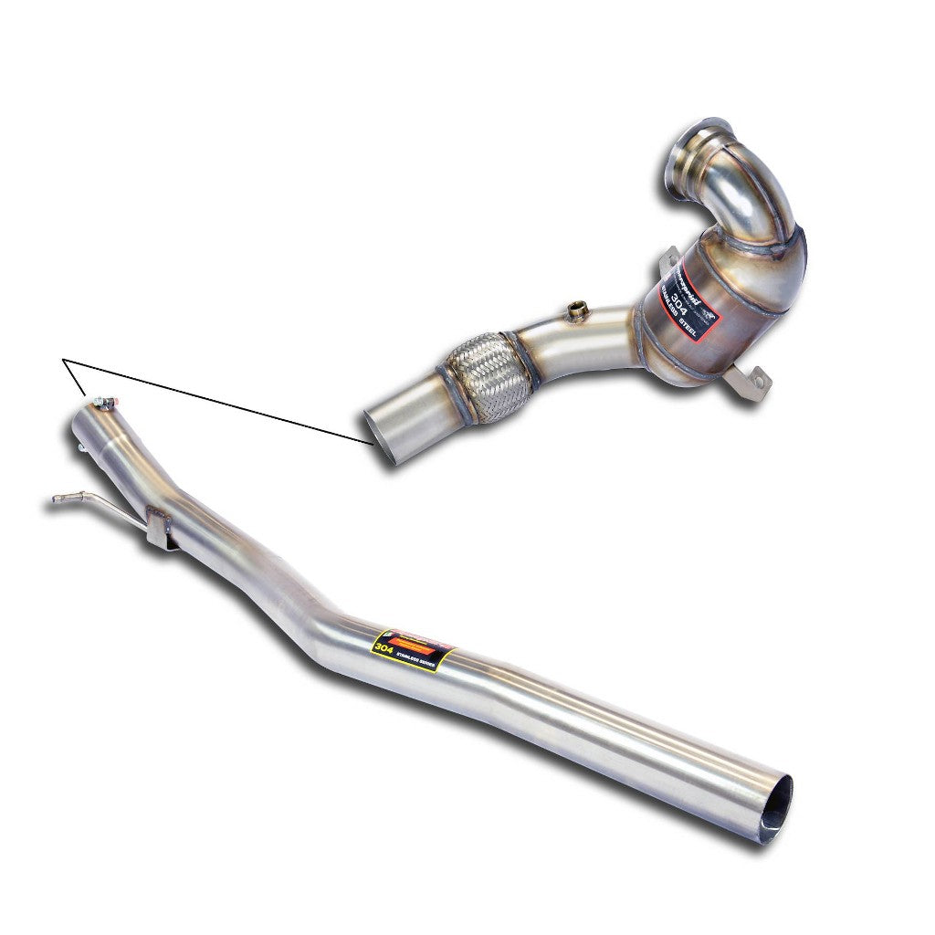 SUPERSPRINT 771871 Turbo Downpipe Kit and Metallic Catalytic Converter for AUDI S3 (8V) Photo-0 