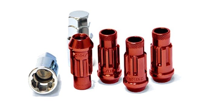 MUTEKI 32902R Lug nuts kit SR48 LOCK SET 12X1.50 48mm Red Photo-0 