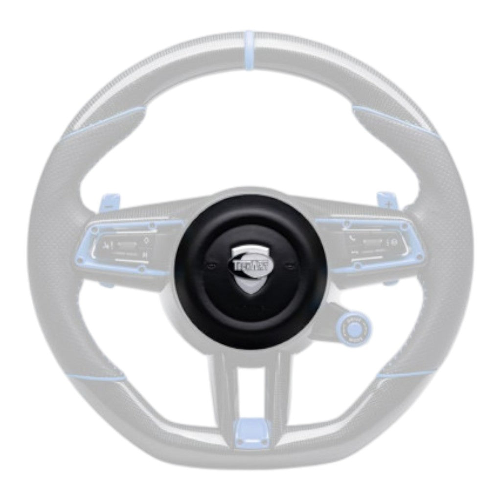 TECHART +00.430.101.014 V08: Wheel Airbag, Leather, TECHART Embossing and Seam for PORSCHE 911 Carrera 4/S/4S/GTS/4 GTS/Turbo/Turbo S/GT3/GT3 Touring (991.1) Photo-0 