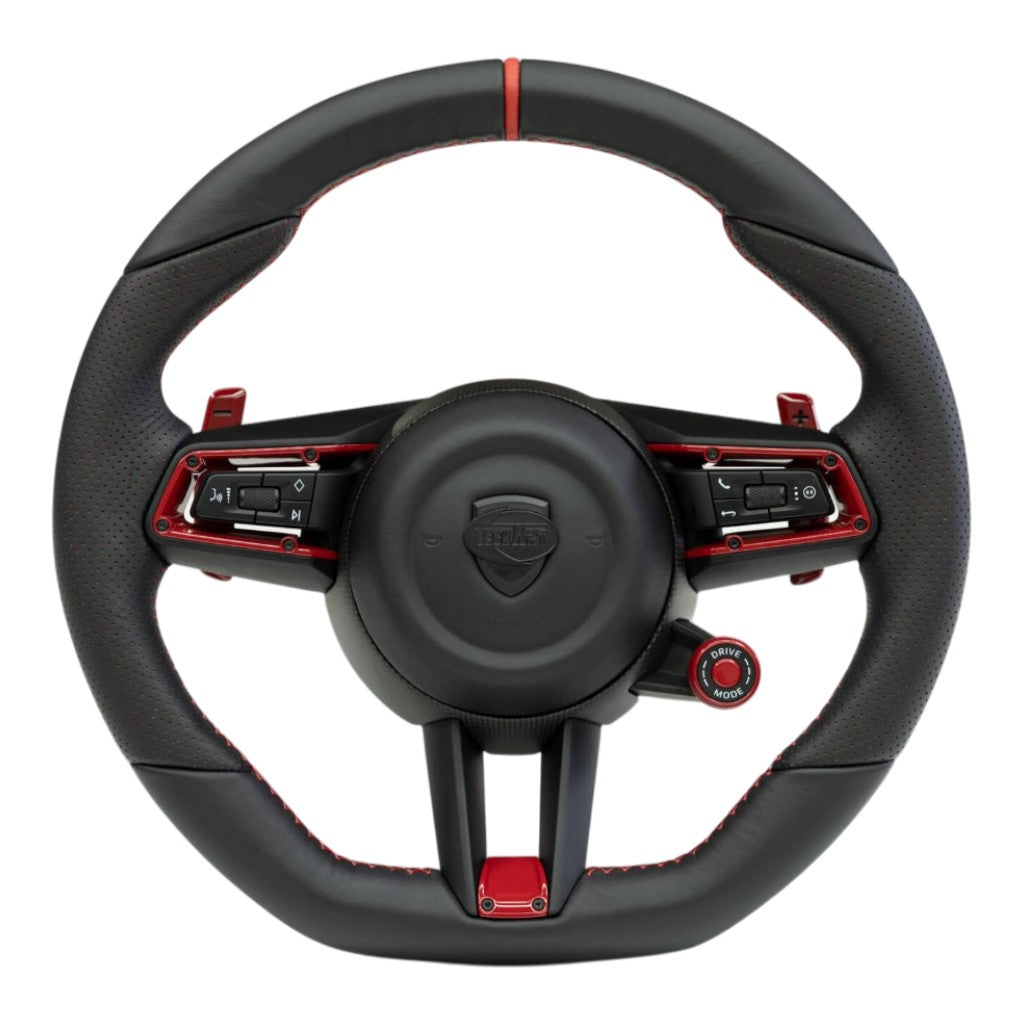 TECHART +00.430.110.000 V09: Wheel Airbag Housing, Leather Photo-2 