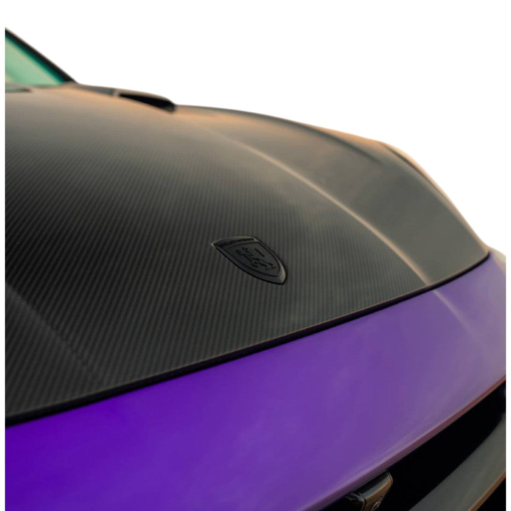 TECHART 000.965.202.BLK TECHART Front Hood Emblem, Black Photo-1 