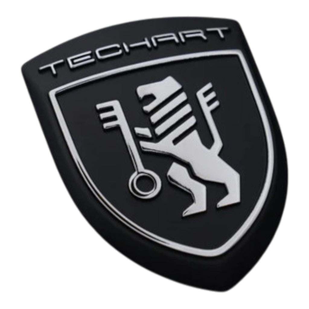 TECHART 000.965.202.CHR TECHART Front Hood Emblem, Black/Chrome Photo-0 