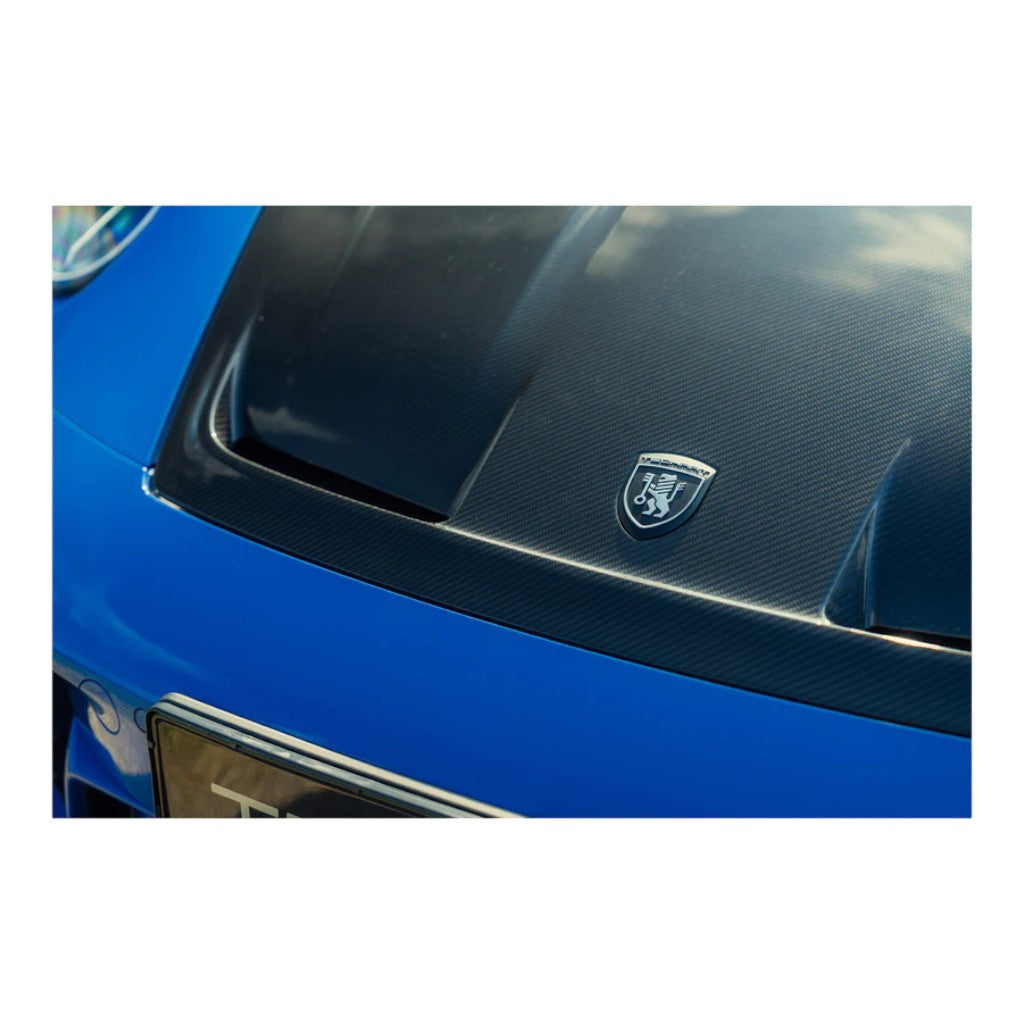 TECHART 000.965.202.CHR TECHART Front Hood Emblem, Black/Chrome Photo-2 