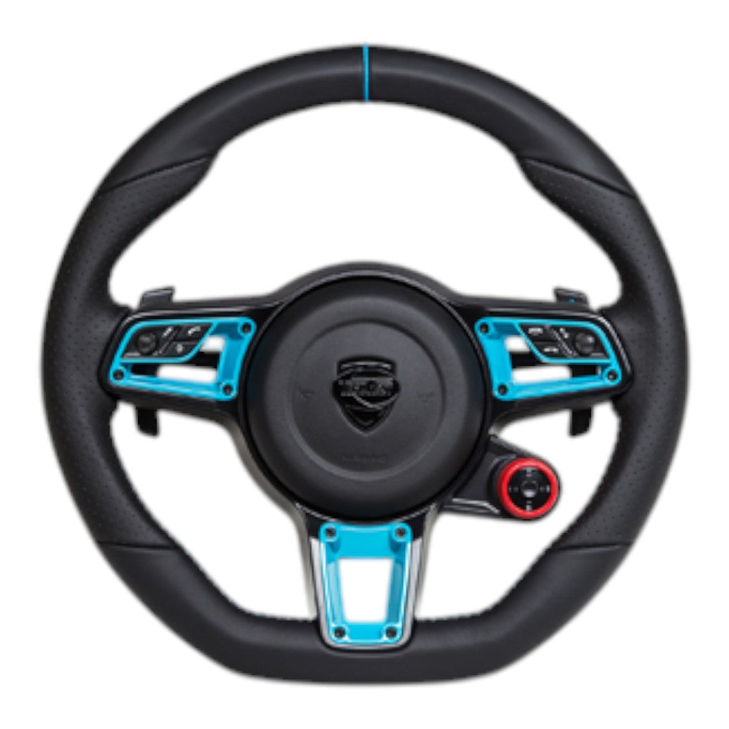 TECHART 071.430.377.CCC 3-Spokes PDK-Steering Wheel in Custom Color, Type 8 for PORSCHE Panamera (971) Photo-0 