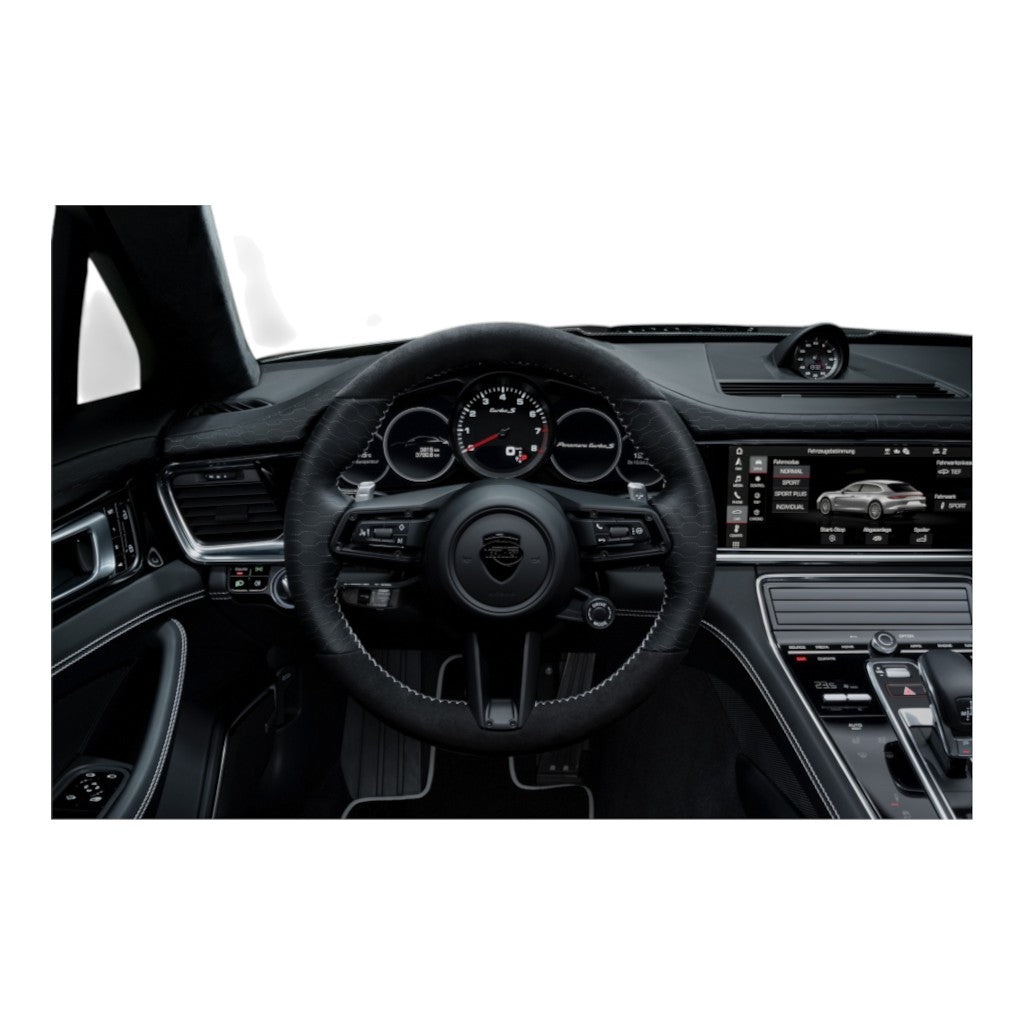 TECHART 071.430.377.CCC 3-Spokes PDK-Steering Wheel in Custom Color, Type 8 for PORSCHE Panamera (971) Photo-1 