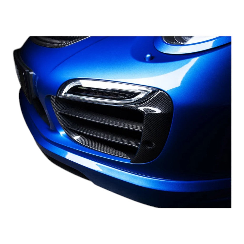 TECHART 091.121.184.009G Trim Bar Air Intake Grille, Carbon Glossy for PORSCHE 911 Turbo S (991.1) Photo-2 