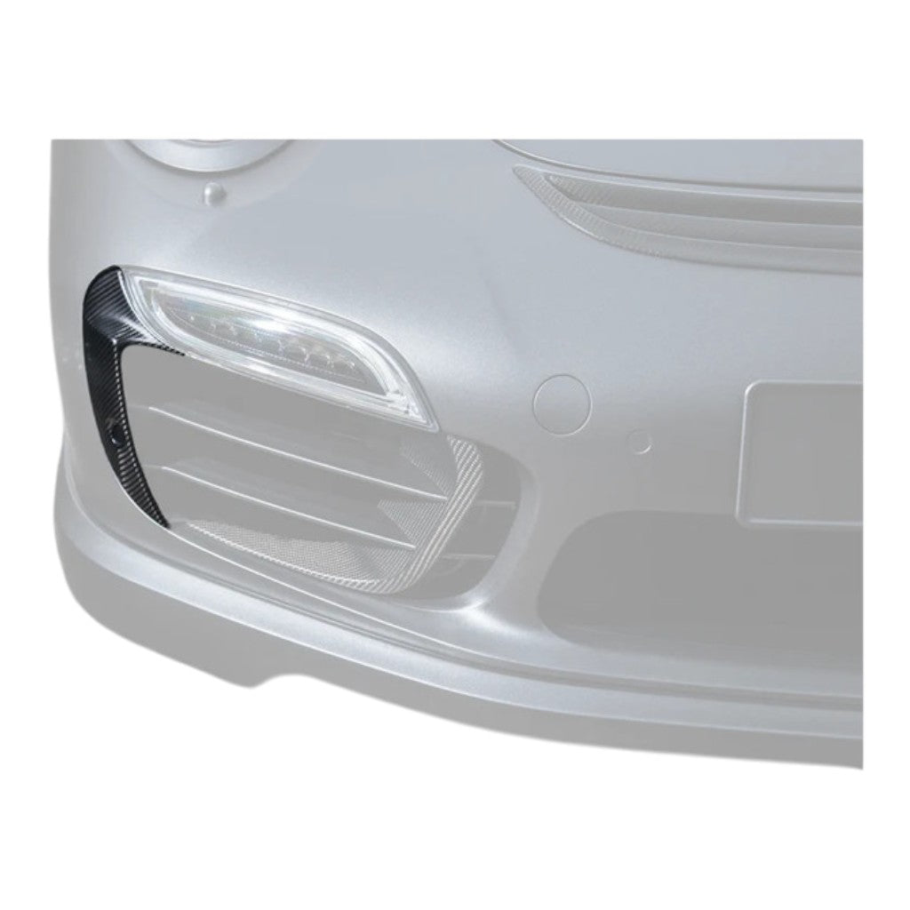TECHART 091.121.194.009 Front Grille Airblades, Carbon Matte for PORSCHE 911 Turbo/Turbo S (991.1) Photo-0 