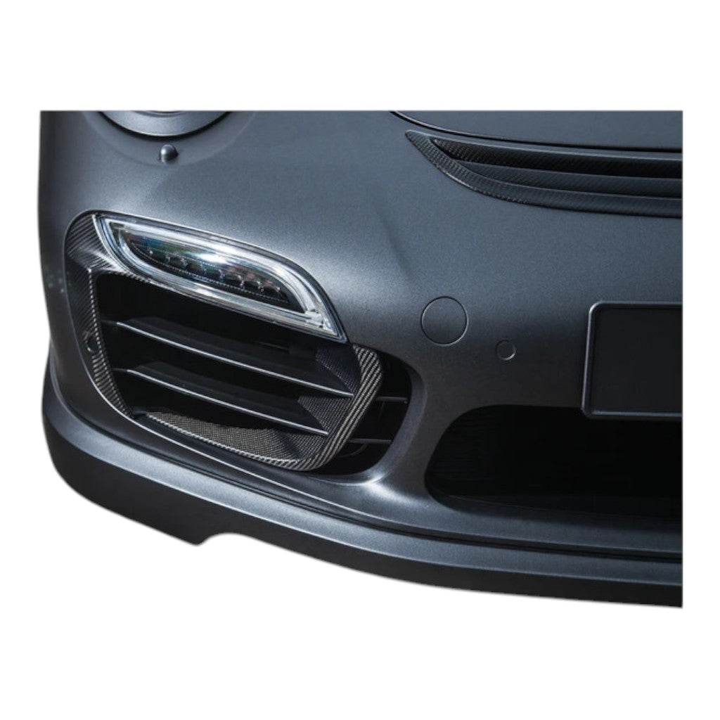 TECHART 091.121.194.009 Front Grille Airblades, Carbon Matte for PORSCHE 911 Turbo/Turbo S (991.1) Photo-1 