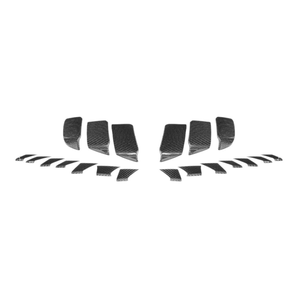 TECHART 091.121.272.009G Louvers Air Outlet Panels, Carbon Glossy for PORSCHE 911 GT3RS (991.2) Photo-0 
