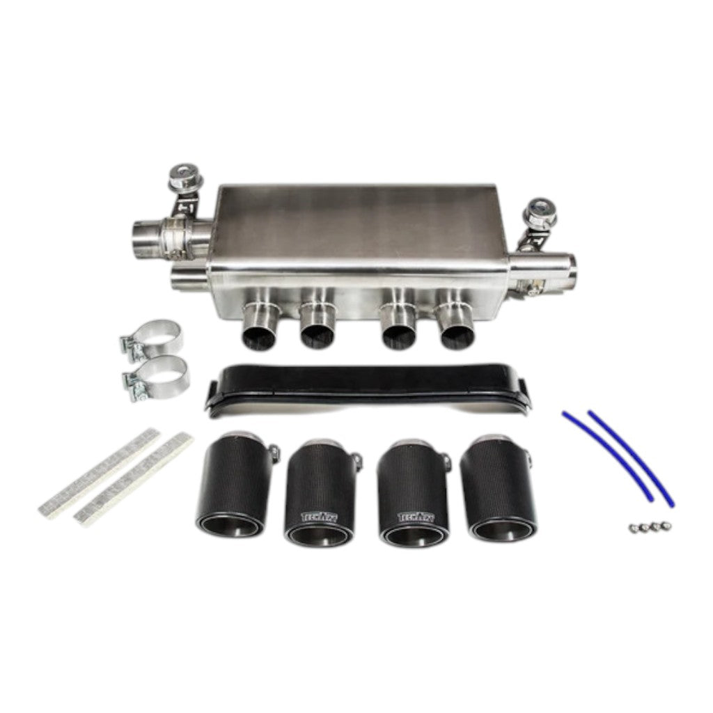 TECHART 091.310.500.009 Exhaust System Centered Outlet (Valve-Conrolled) for PORSCHE 911 Carrera S/4S (991.2) Photo-0 