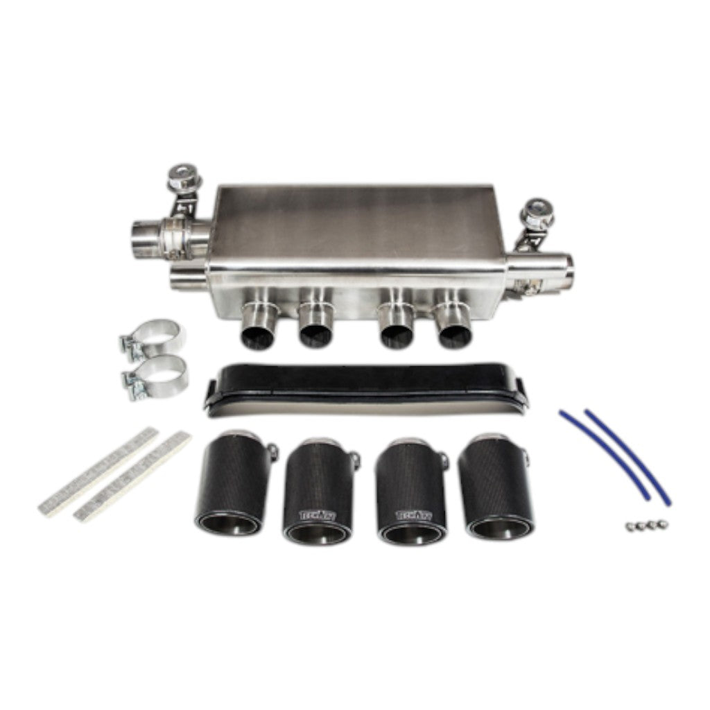 TECHART 091.310.501.009 Racing Exhaust System Centered Outlet (Valve-Conrolled) for PORSCHE 911 Carrera GTS (991.2) Photo-0 