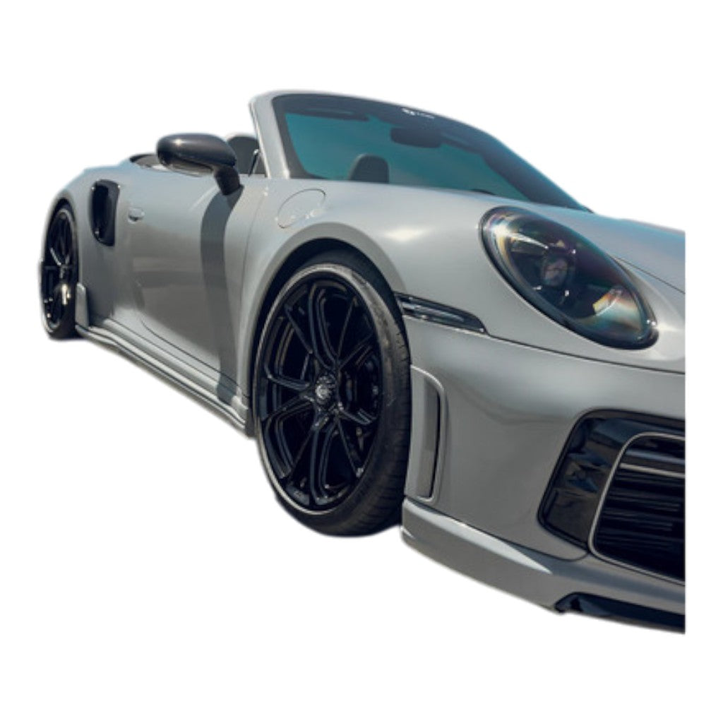 TECHART 092.121.357.009G-01 Side Skirts with Carbon Insert, Glossy for PORSCHE 911 Turbo (992.1) / Turbo S (992) Photo-3 