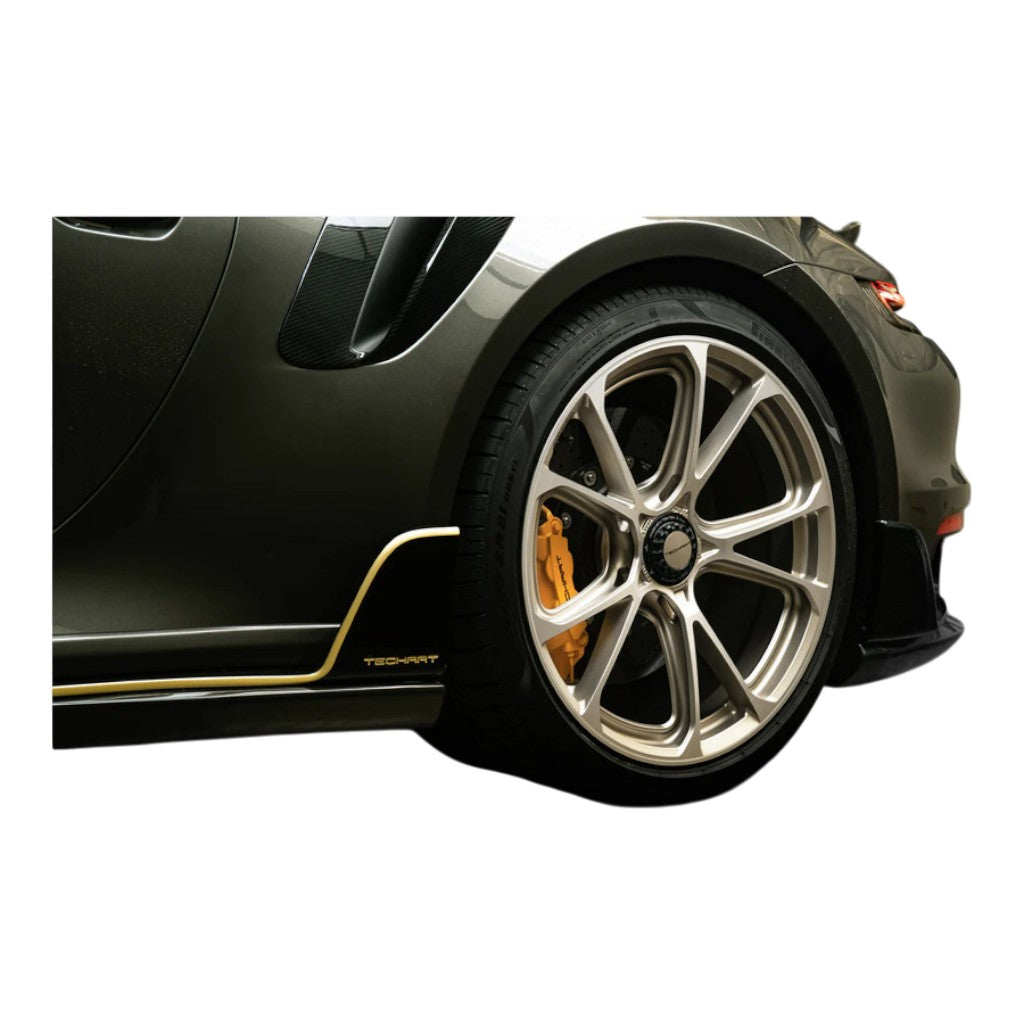 TECHART 092.121.357.009G-01 Side Skirts with Carbon Insert, Glossy for PORSCHE 911 Turbo (992.1) / Turbo S (992) Photo-8 