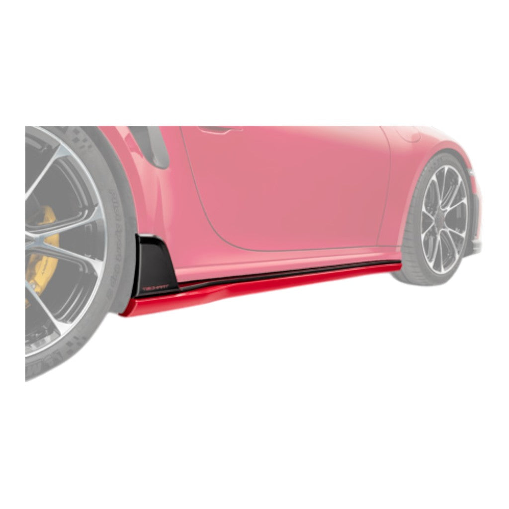 TECHART 092.121.357.009M-01 Side Skirts with Carbon Insert, Matte for PORSCHE 911 Turbo (992.1) / Turbo S (992) Photo-0 