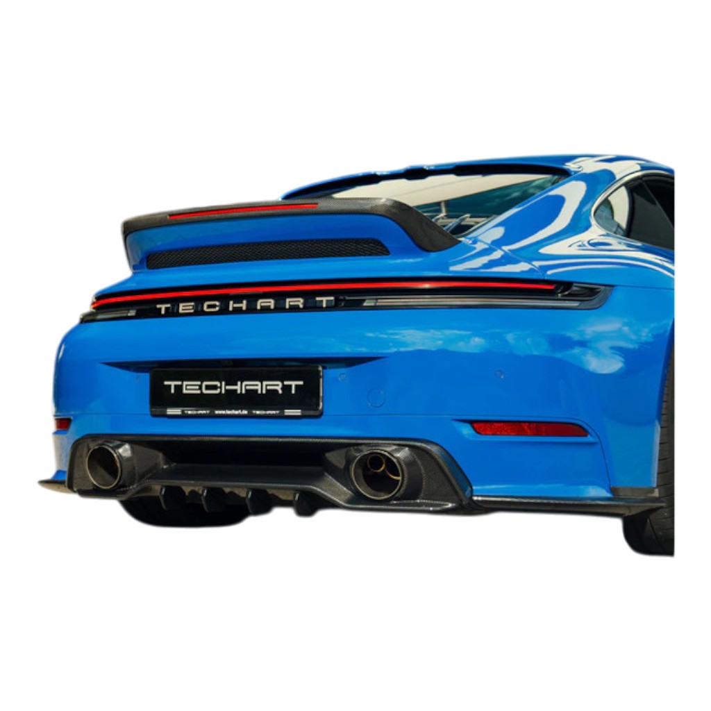 TECHART 092.121.502.009M Rear Diffuser, Visible Carbon Matte for PORSCHE 911 Carrera 4/T/S/4S (992.2) Photo-4 