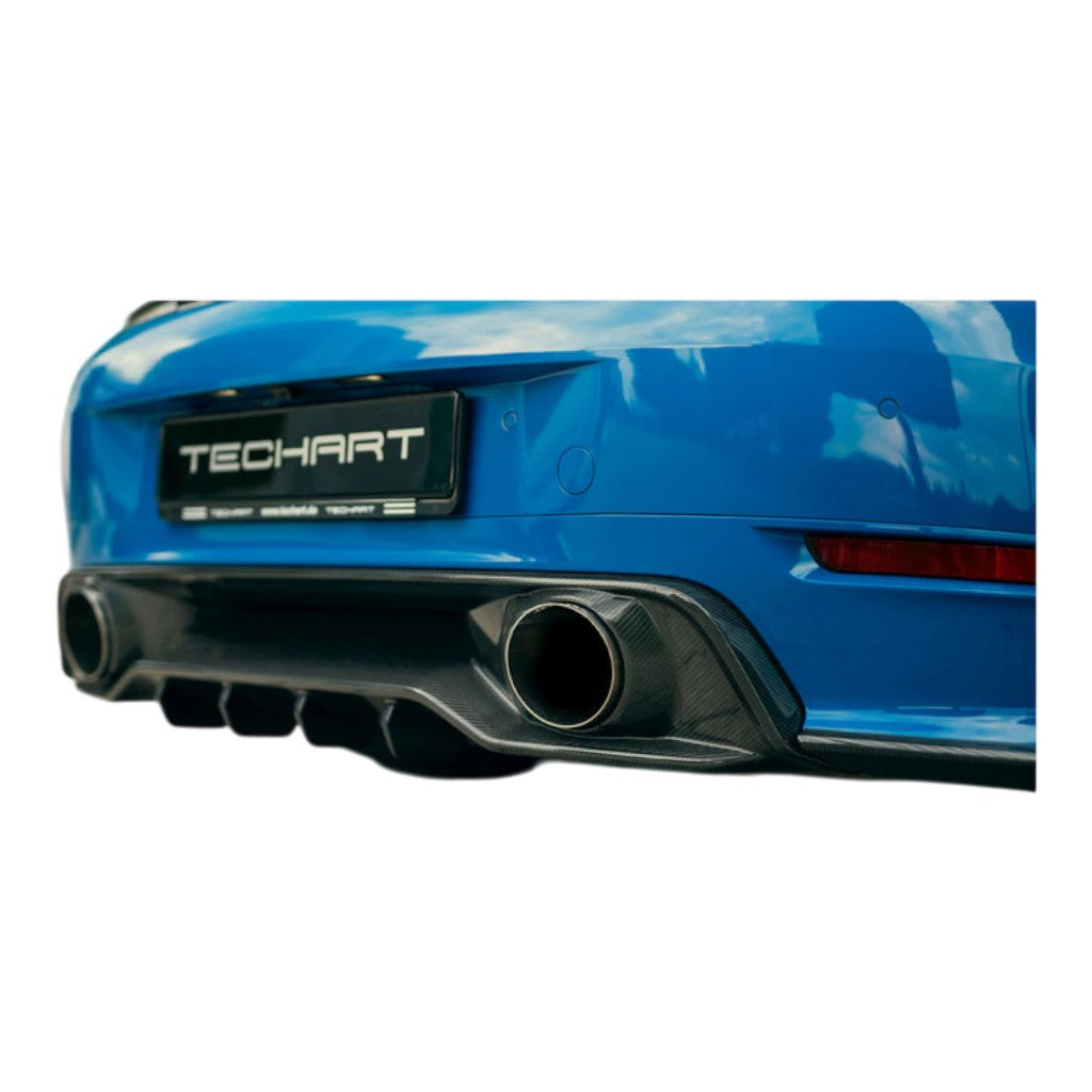 TECHART 092.121.503.009G Rear Diffuser, Visible Carbon Glossy for PORSCHE 911 GTS/4 GTS (992.2) Photo-5 