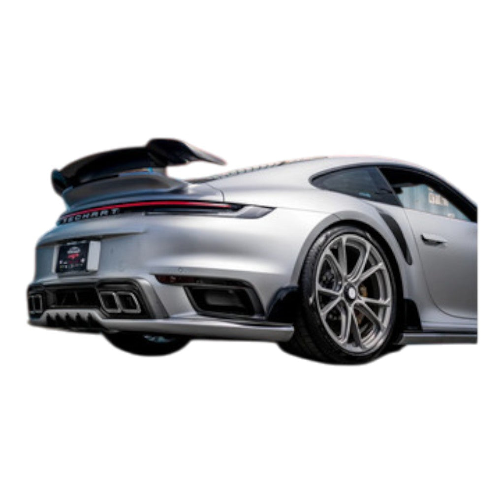 TECHART 092.121.584.009M Rear Apron Air Outlet, Visible Carbon Matte for PORSCHE 911 Turbo/Turbo S (992.1) Photo-5 