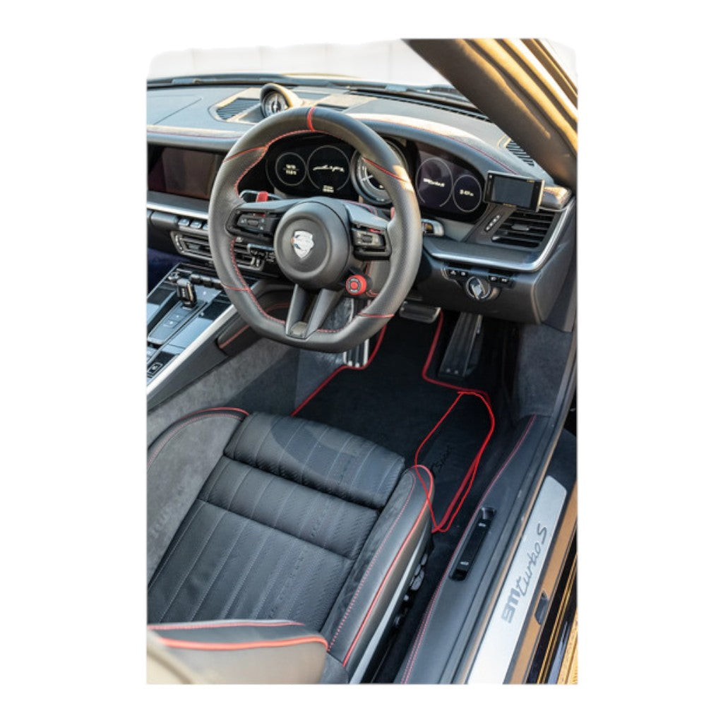TECHART 092.410.421.CCC TECHART Floor Mat Set (RHD) for PORSCHE 911 Carrera 4/T/S/4S/GTS/4 GTS/Turbo S/GT3/GT3 Touring (992)/Turbo/GT3 RS/S/T/Dakar (992.1) Photo-4 